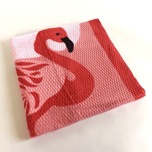 Fiber Reactive Beach Towels - Print-C Flamingo