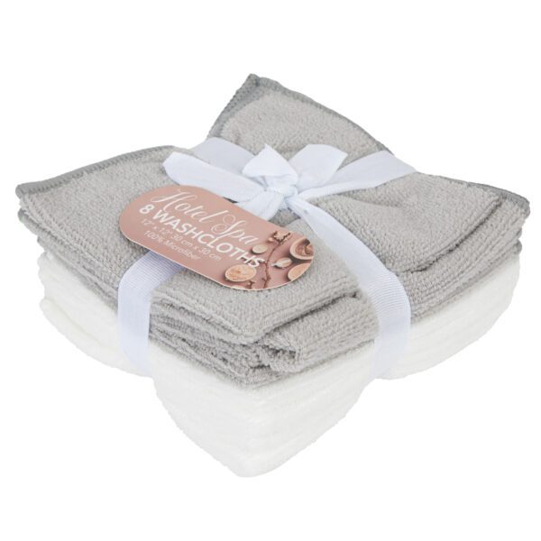 8-Pack Hotel Spa Washcloths