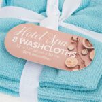 8-Pack Hotel Spa Washcloths - 12x12