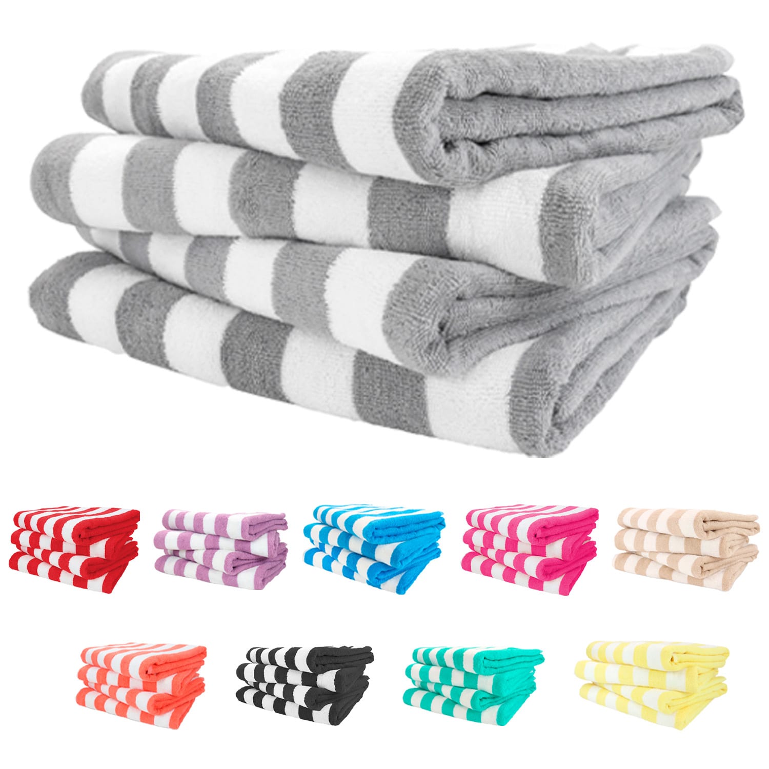 35"x 60" CABANA TOWEL Beach Towel Pool Towel Spa Eco 100% Cotton Large Towel 