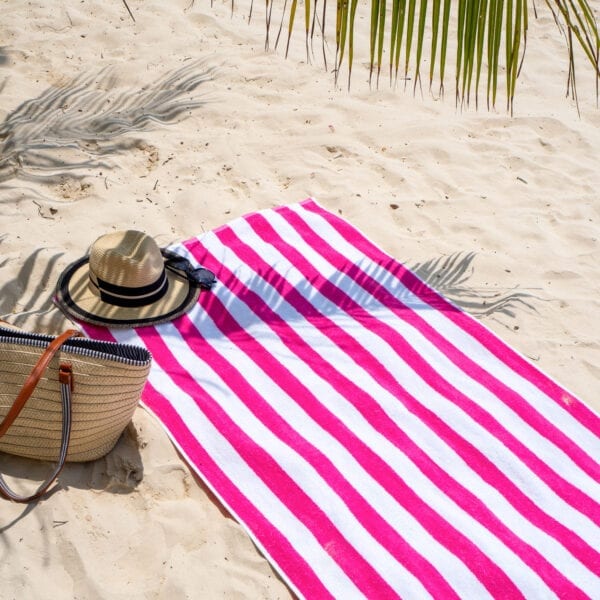 California Cabana Towels - Pink on the sand