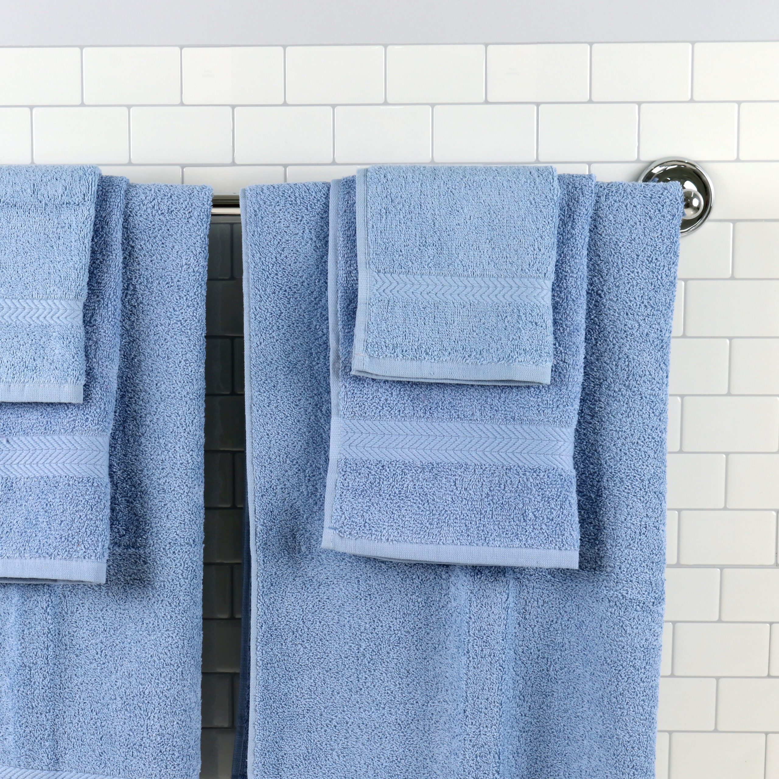 Chelsea 6-Piece Towel Set - Blue, Size: One Size