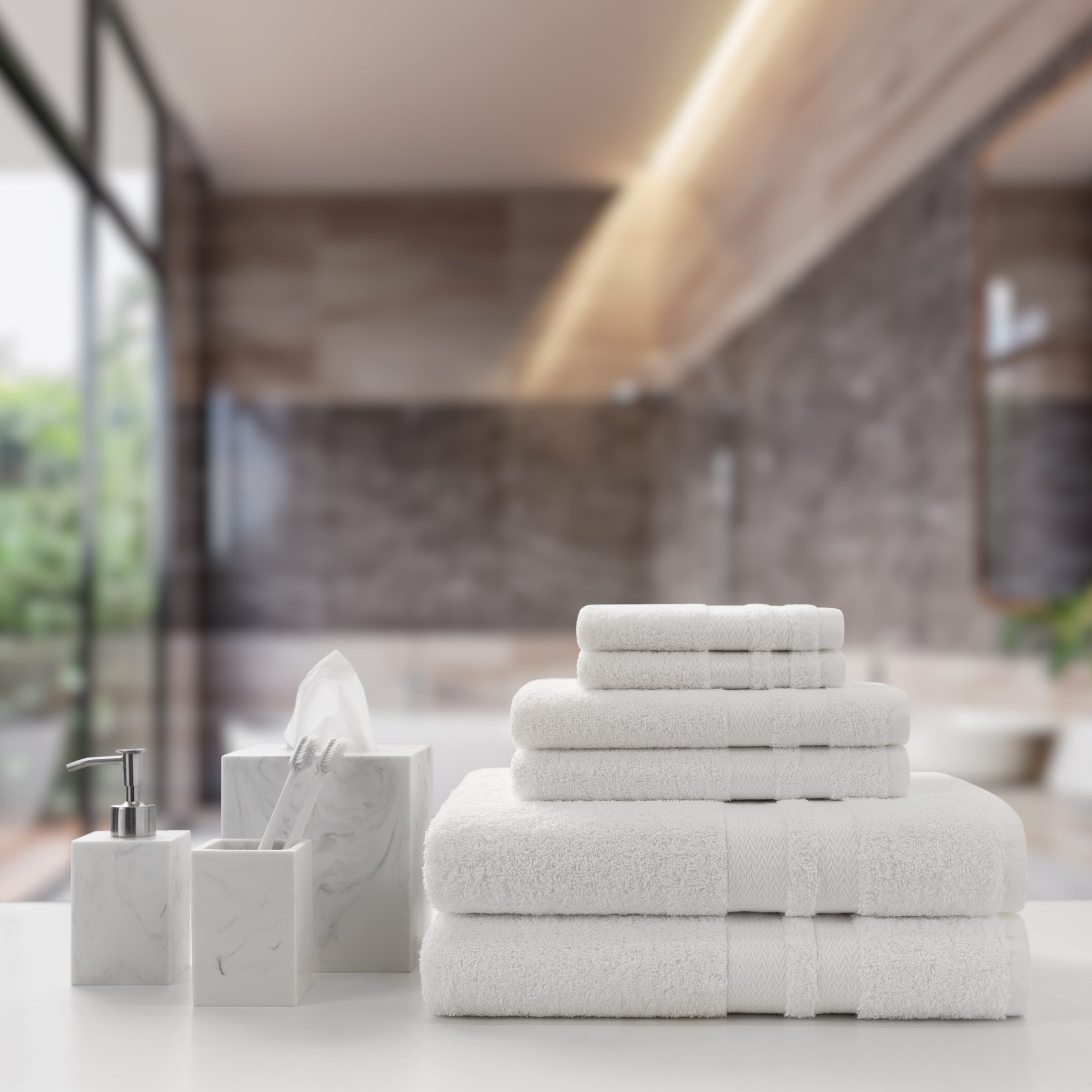 Aston & Arden Egyptian Cotton Luxury Bathroom Towel Set (6 Pieces