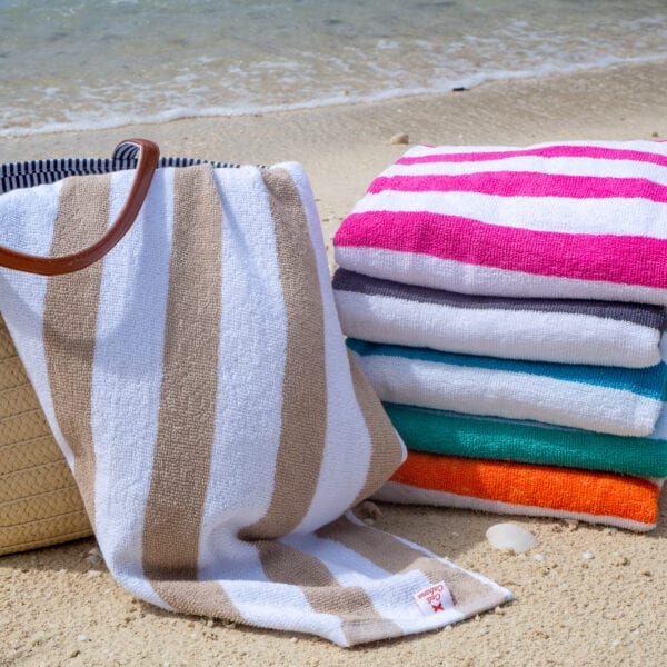 California Cabana Towels - group lifestyle shot on the beach