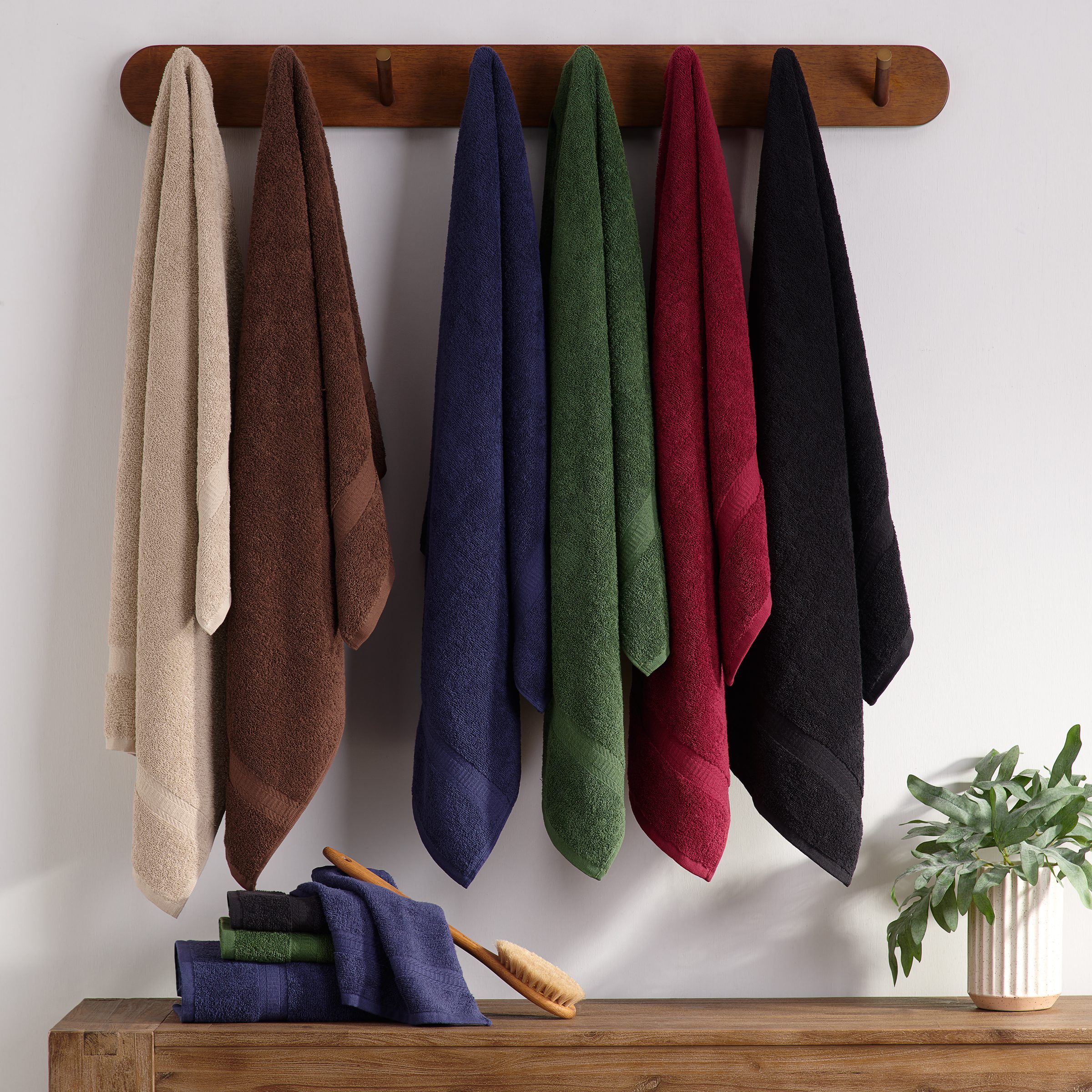 Brown and teal shop bath towels