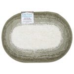 Oval Microfiber "Fast Track" Rugs - Sage, 17x24