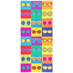 Printed Beach Towels - Sunglasses, 30x60