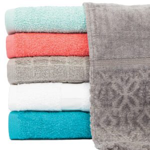 Sloppy Chef Premier Cotton Kitchen Towel 6-Pack, 15x25 in., Diamond Weave, White and Color Towels, 4 Color Options, Buy A 6-Pack or, Size: Case of 144