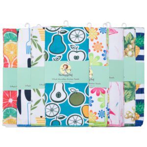 3-Pack Sloppy Chef Microfiber Printed Kitchen Towels