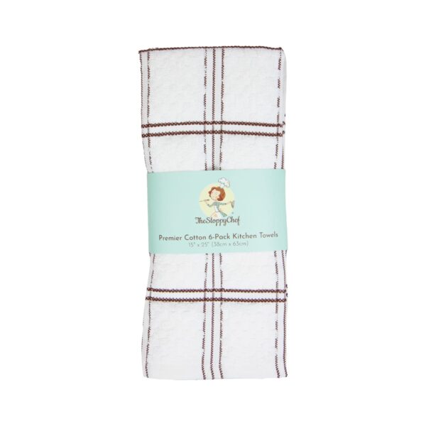 The Sloppy Chef Premier Cotton 6-Pack Kitchen Towels - PCBRN_PACKAGE