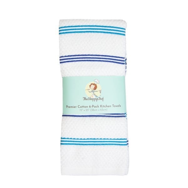 The Sloppy Chef Premier Cotton 6-Pack Kitchen Towels - STBNV