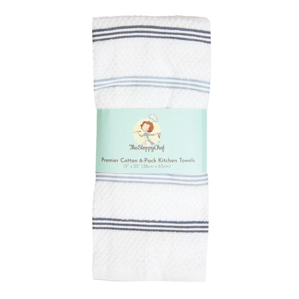 The Sloppy Chef Premier Cotton 6-Pack Kitchen Towels - STSGR
