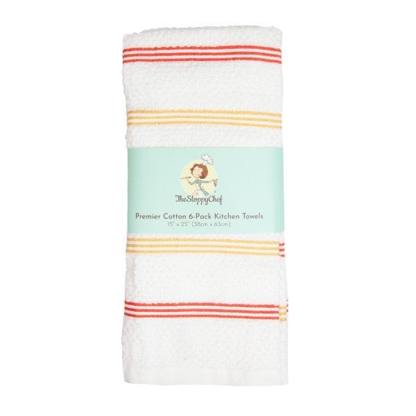 The Sloppy Chef Premier Cotton 6-Pack Kitchen Towels - STYSF