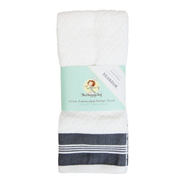 The Sloppy Chef 4-Pack Antimicrobial Kitchen Towels - DMGRY