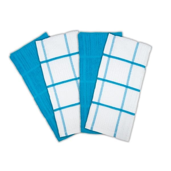 The Sloppy Chef 4-Pack Antimicrobial Kitchen Towels - WIBLU fanned out