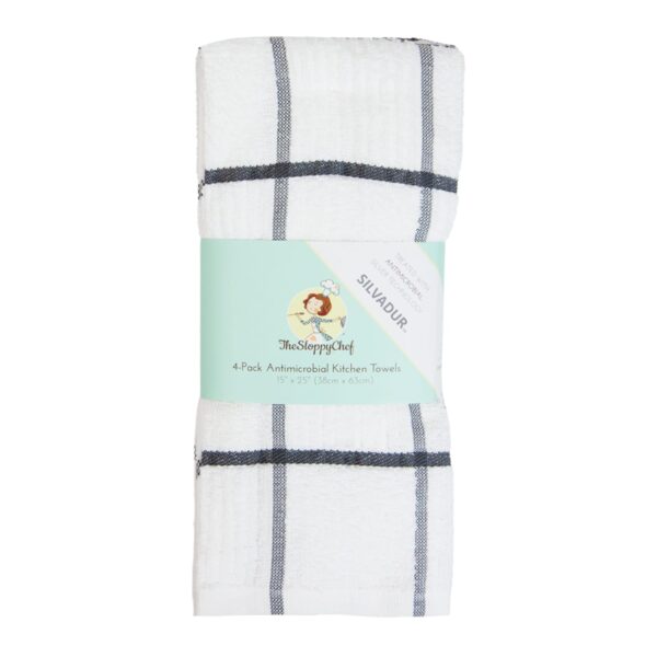 The Sloppy Chef 4-Pack Antimicrobial Kitchen Towels - WIGRY