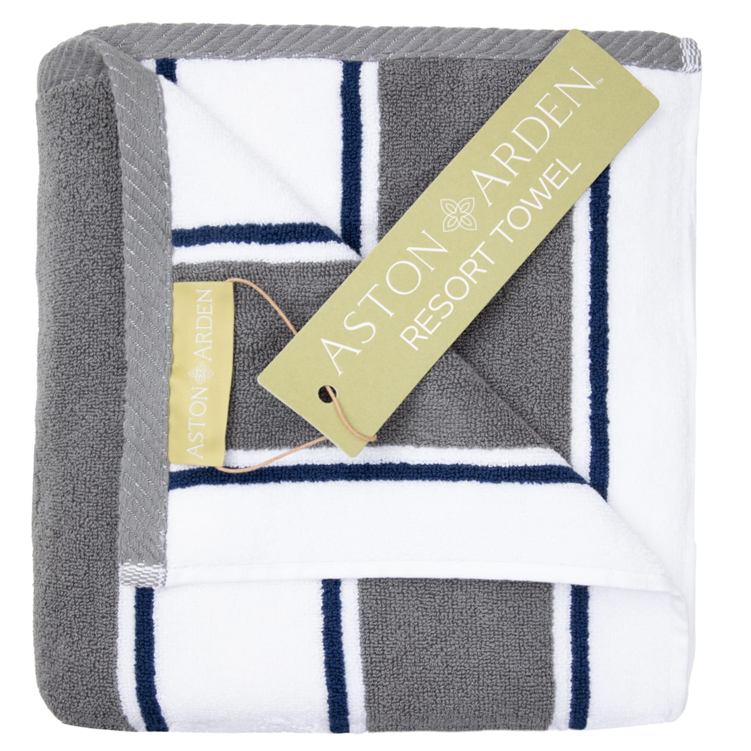 Aston & Arden Color Block Towels Turkish Towels - Arkwright Home