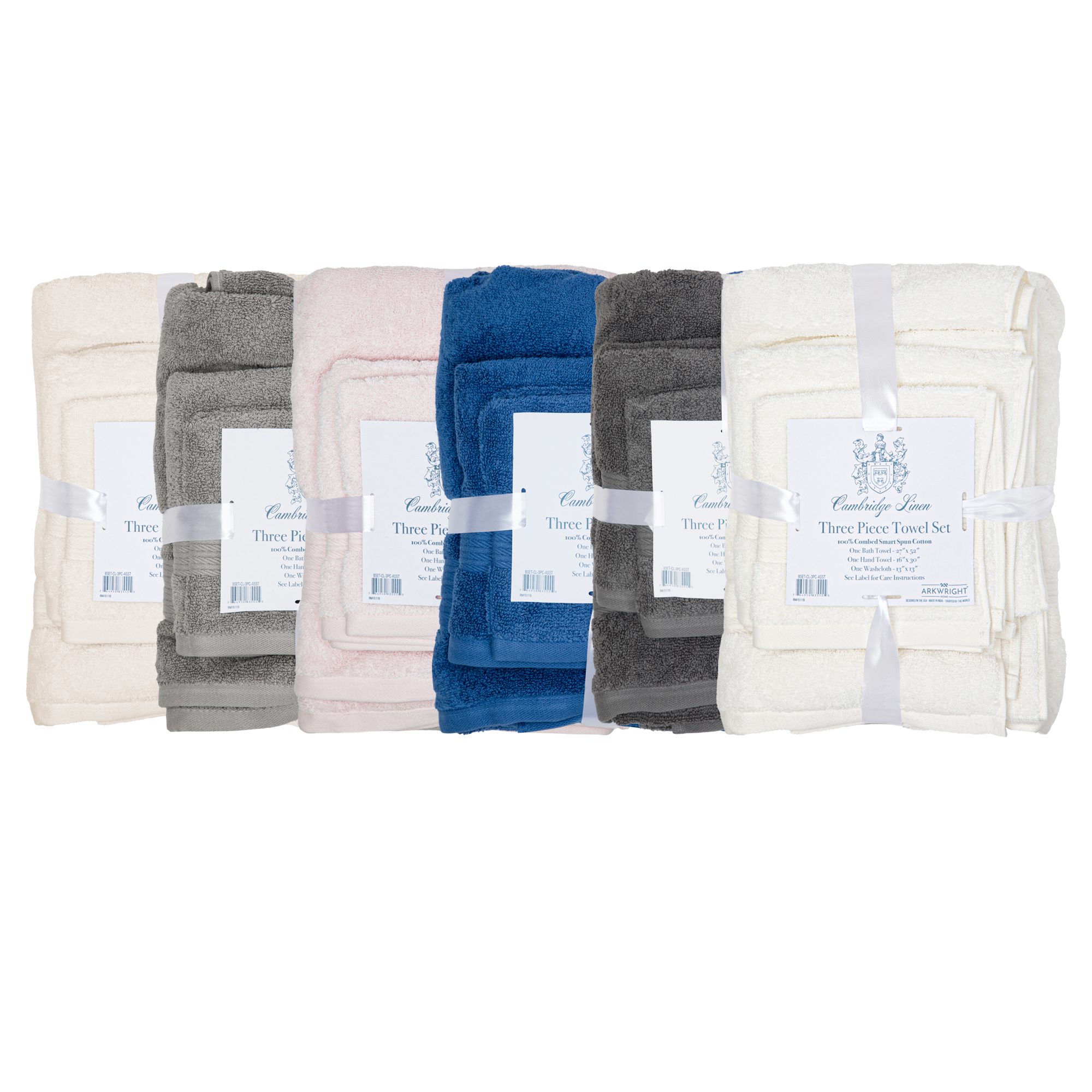 3-Piece Cambridge Linen Towel Sets - Arkwright Home