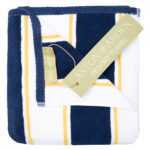 Aston & Arden Resort Towel - Navy/Yellow