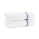 Aston & Arden Ombre Border Turkish Towels - Blue, bath towel