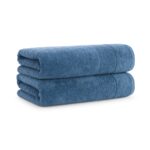 Aston & Arden Color Block Towels Turkish Towels - bath towel, Blue