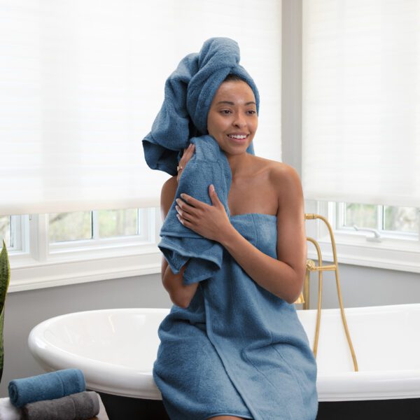 Serene Cotton Terry Bath Towel Set, 12 Pieces