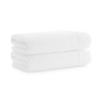 Aston & Arden Color Block Towels Turkish Towels - bath towel, Bright White