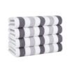 Cabo Cabana Towels - Charcoal/Silver