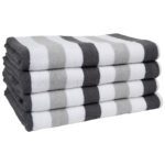 Cabo Cabana Towels - Charcoal/Silver
