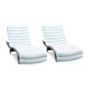 Las Rayas Chaise Lounge Cover Two Pack - Blue