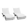 Las Rayas Chaise Lounge Cover Two Pack - Light Grey