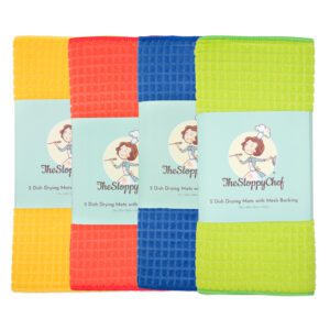 Sloppy Chef Premier Cotton Kitchen Towel 6-Pack, 15x25 in., Diamond Weave, White and Color Towels, 4 Color Options, Buy A 6-Pack or, Size: Case of 144