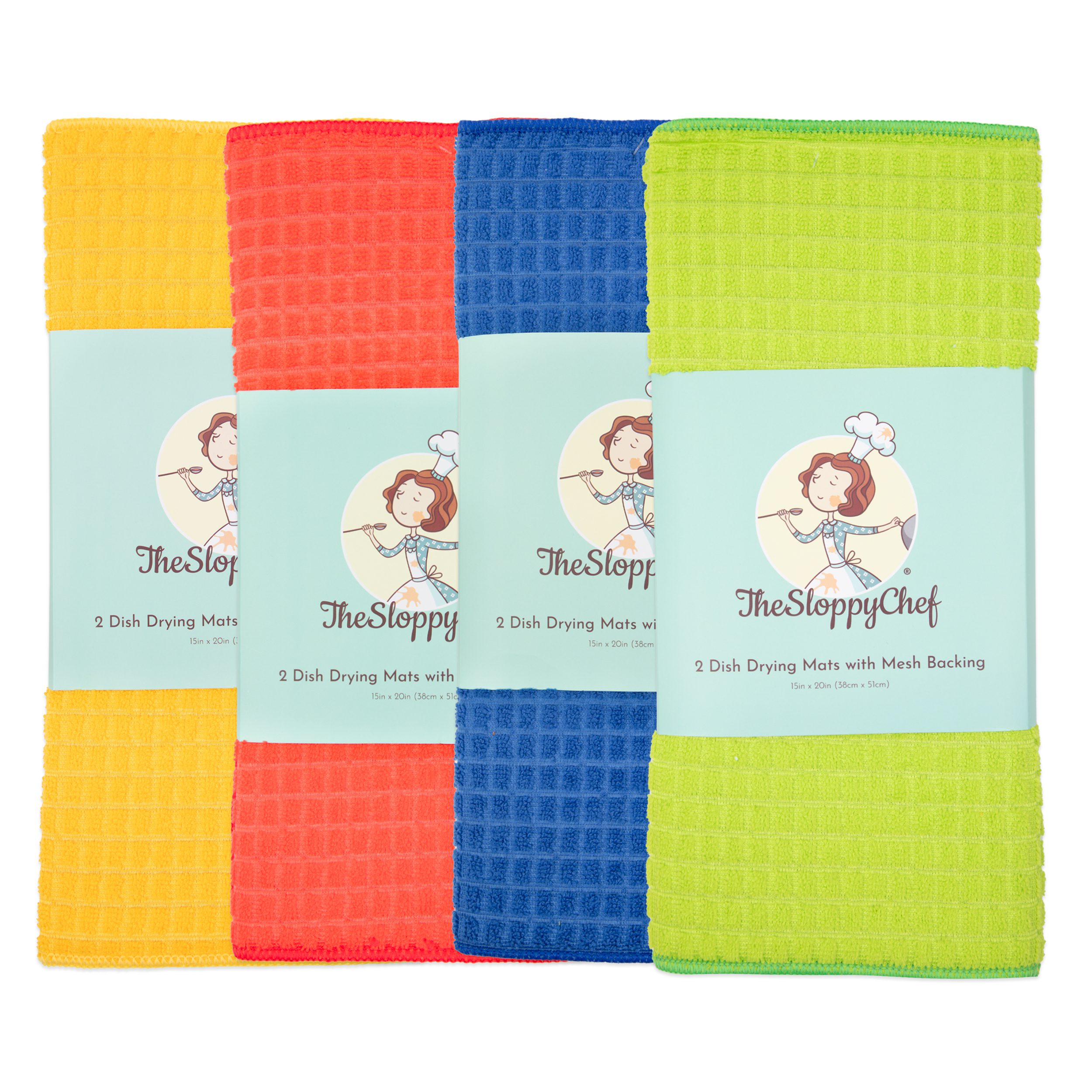 The Sloppy Chef Microfiber Solid Drying Mat 2 Pack - Arkwright Home