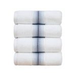 Aston & Arden Ombre Border Turkish Towels - Blue, hand towel
