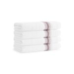 Aston & Arden Ombre Border Turkish Towels - Rose, hand towel