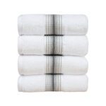Aston & Arden Ombre Border Turkish Towels - Sage, hand towel
