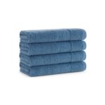 Aston & Arden Color Block Towels Turkish Towels - hand towel, Blue