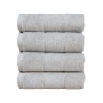 Aston & Arden Color Block Towels Turkish Towels - hand towel, Light Grey