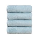 Aston & Arden Color Block Towels Turkish Towels - hand towel, Light Teal