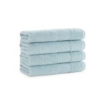 Aston & Arden Color Block Towels Turkish Towels - hand towel, Light Teal