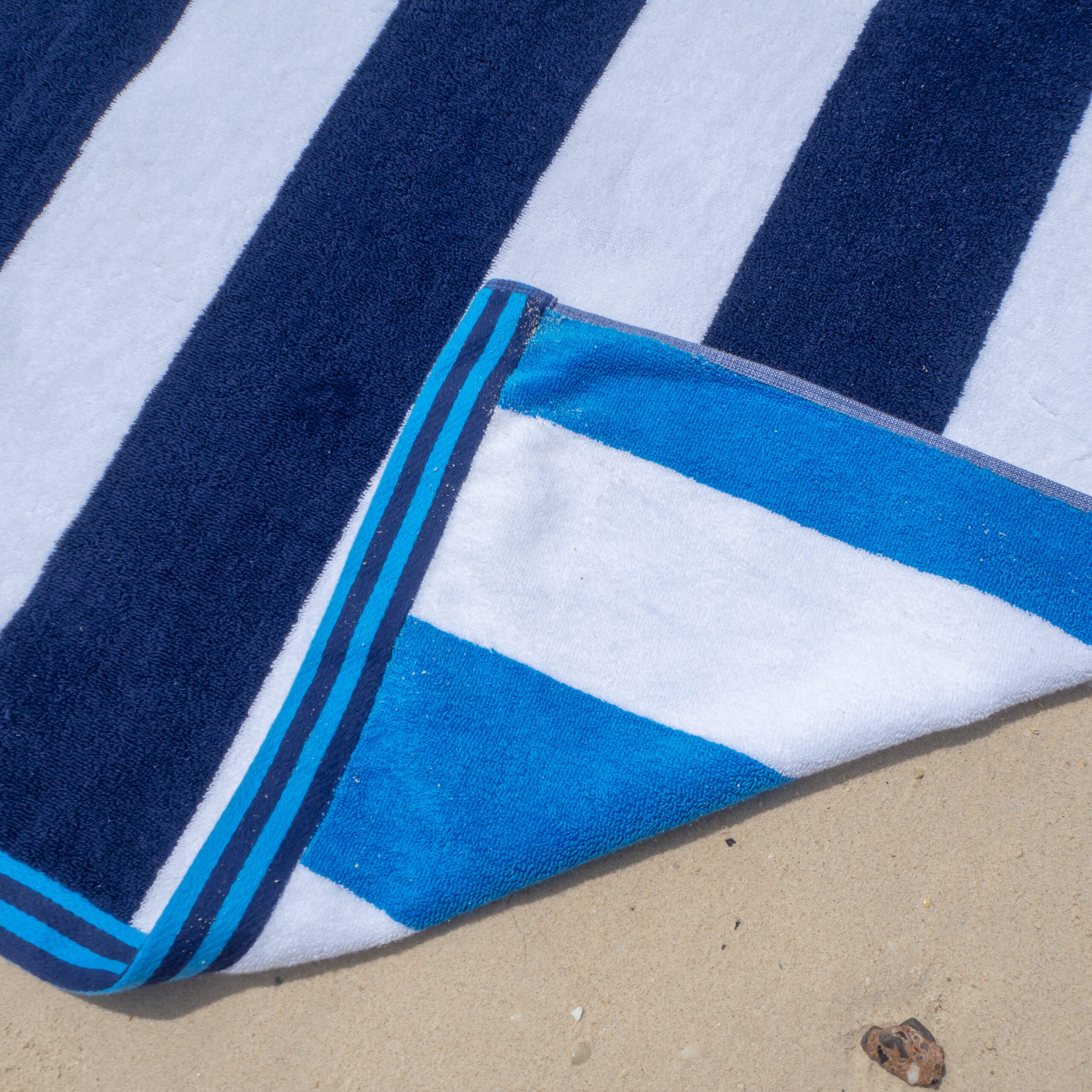 Aston and Arden Striped Reversible Oversized Thick Beach Towel (35x70