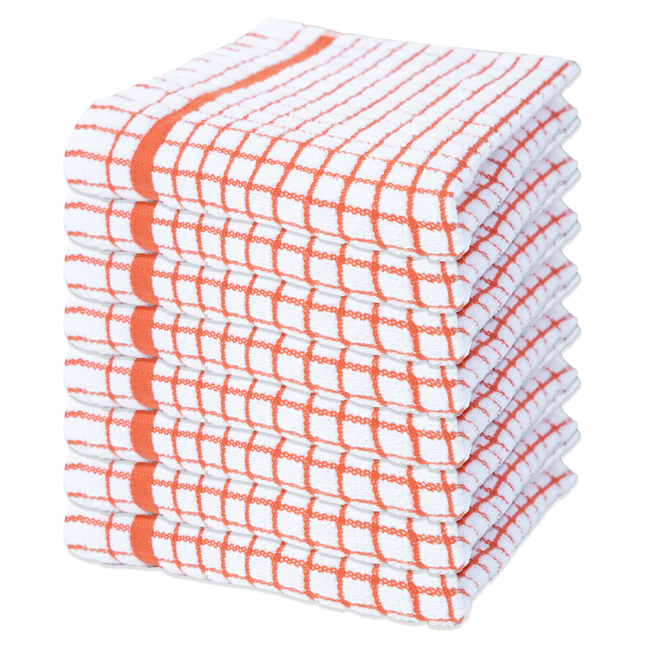 Sloppy Chef Classic Checkered Kitchen Towels (Pack of 6), 100% Cotton,  15x25 in.