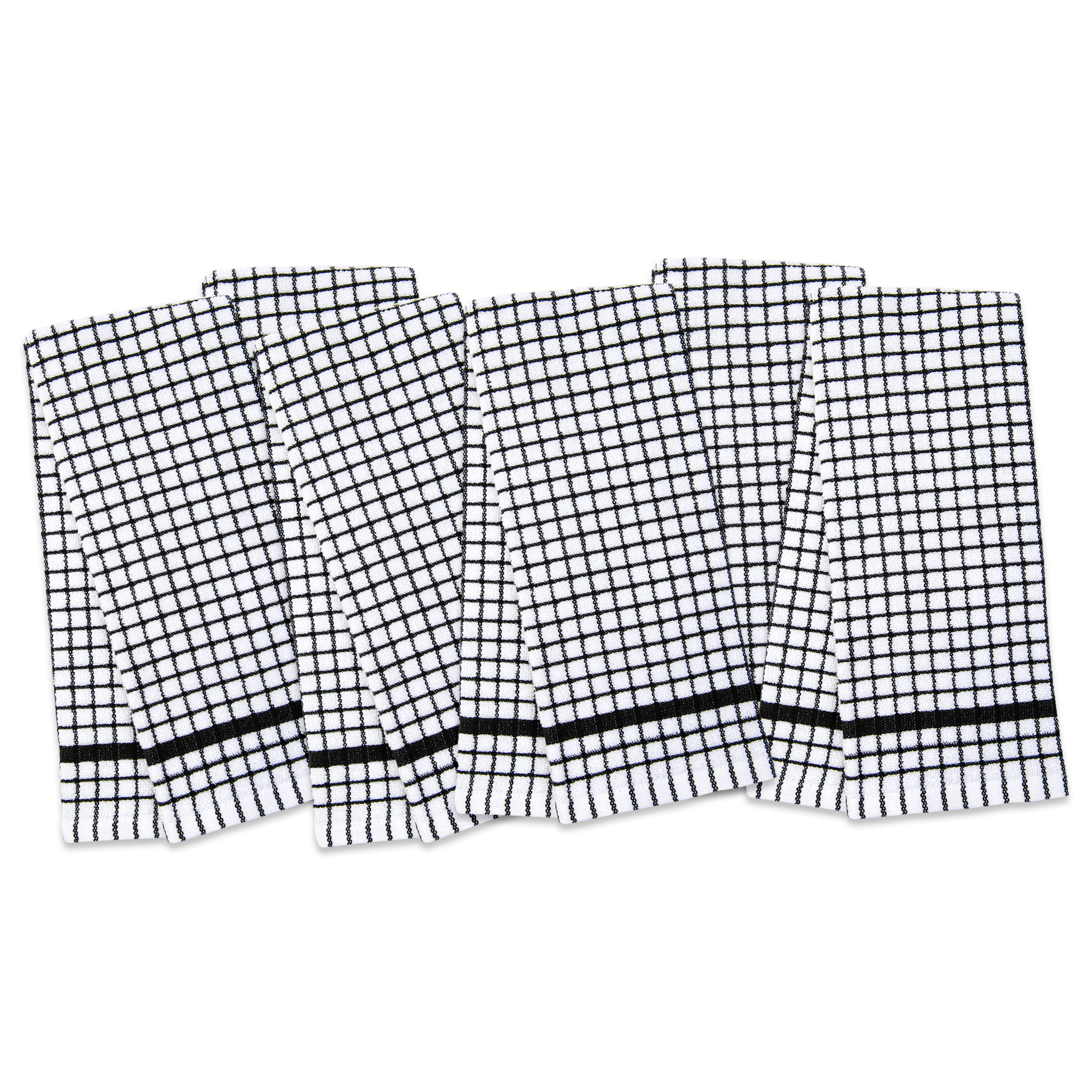 6-Pack Sloppy Chef Classic Check Kitchen Towels - Arkwright Home