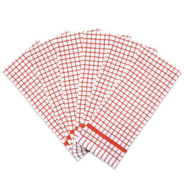 6-Pack Sloppy Chef Classic Check Kitchen Towels