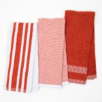 The Sloppy Chef 3-Pack Premium Weave Kitchen Towels - 16x26, Cinnamon Weave