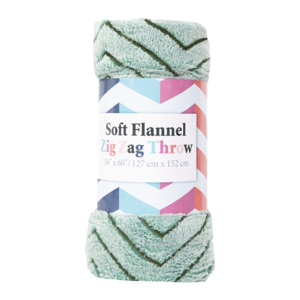 Soft Flannel Zig Zag Throws