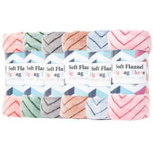 Soft Flannel Zig Zag Throws