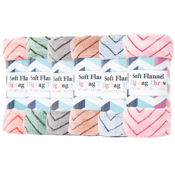 Soft Flannel Zig Zag Throws
