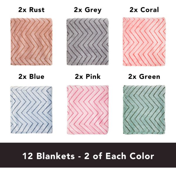 Soft Flannel Zig Zag Throws