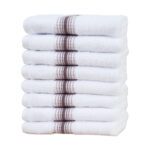 Aston & Arden Ombre Border Turkish Towels - Rose, washcloth